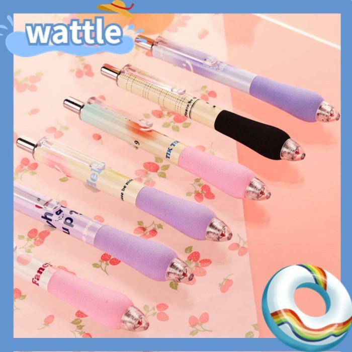 

Vee Wattle 6Pcs/Set Gel Pen Sekolah Kantor Perlengkapan Kreatif Alat Tulis