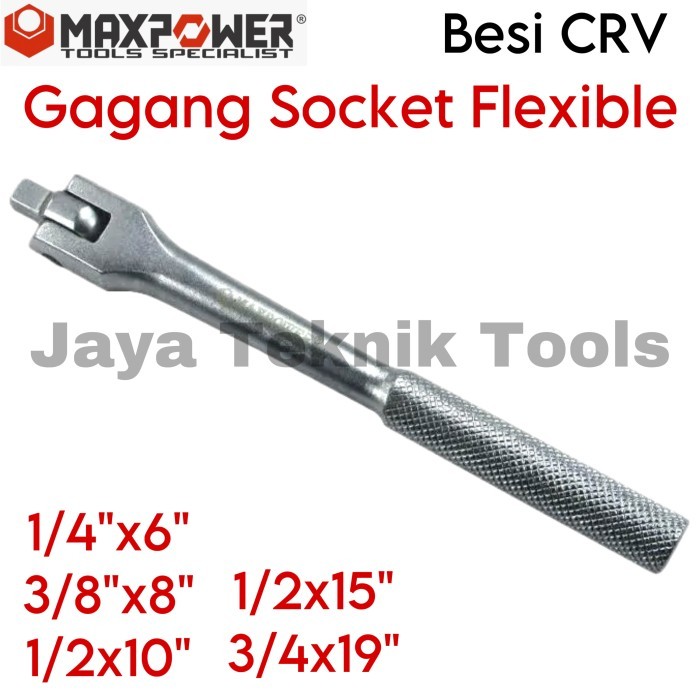 GAGANG FLEXIBLE SOCKET MAXPOWER HANDLE SOCK SHOCK SOK 1/4 3/8 1/2