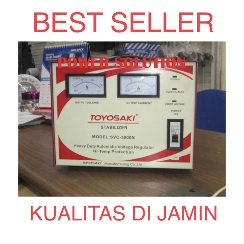 STABILIZER LISTRIK VOLTASE 3000VA [ STABILIZER TOYOSAKI SVC 3000N ]