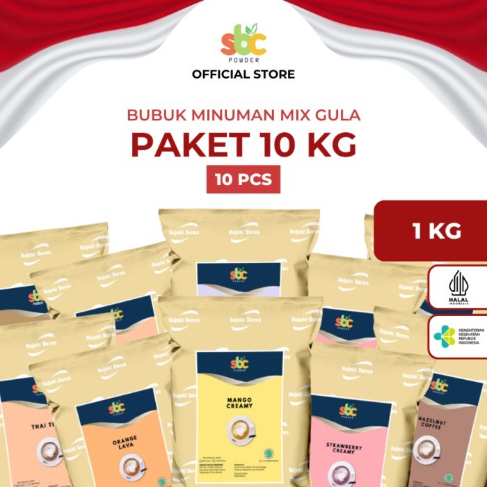 

L14 Sbc - Paket Hemat 10Pcs 1Kg - Bubuk Minuman Sbc Powder All Varian Rasa Mix 10Pcs