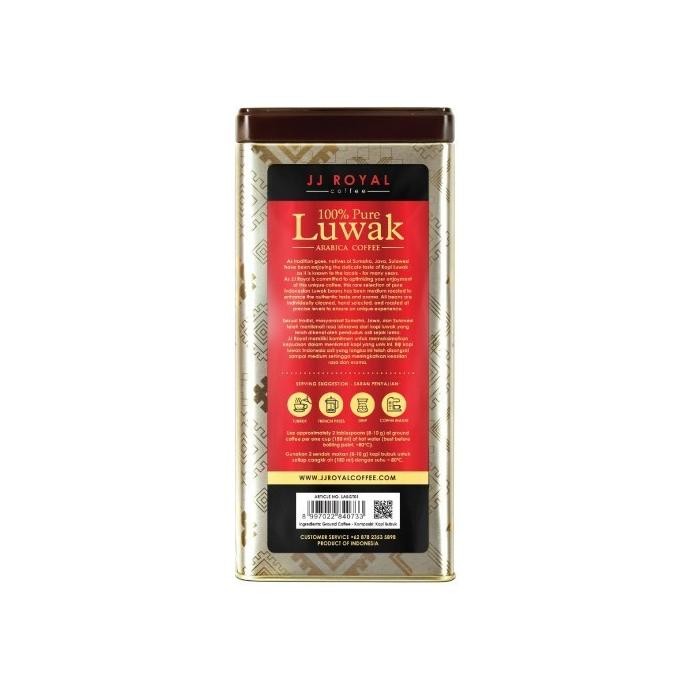 

Bundling 3 Jj Royal Coffee 100% Pure Luwak Arabica Ground Tin 100Gr