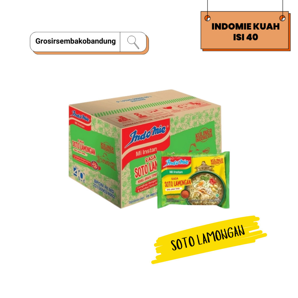 

INDOMIE MIE INSTANT SOTO LAMONGAN PCK 80g - 1 Dus - Kota Bandung