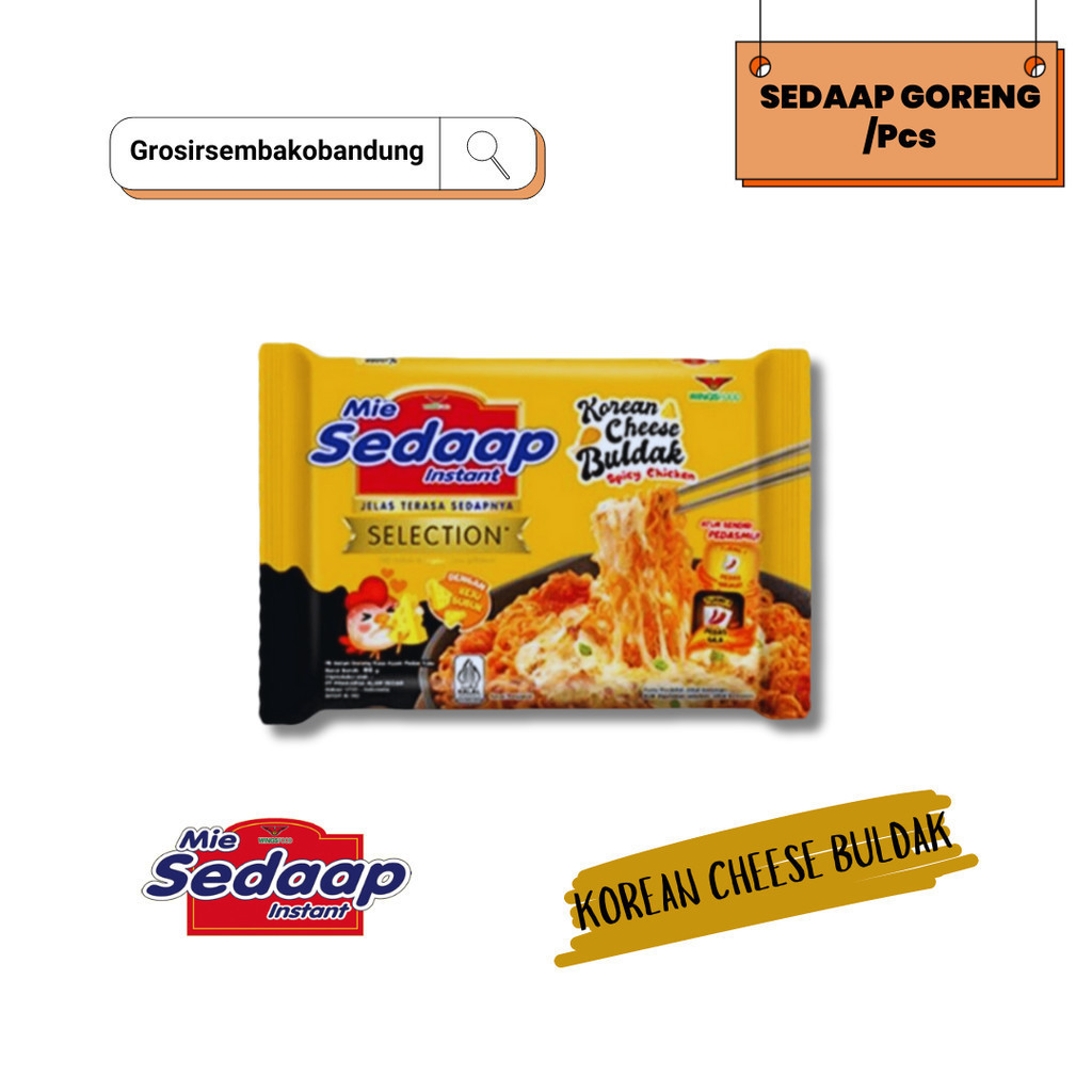 

SEDAAP MIE MIE INSTANT GORENG KOREAN CHEESE BULDAK PCK 86g - 1 Pcs - Kota Bandung