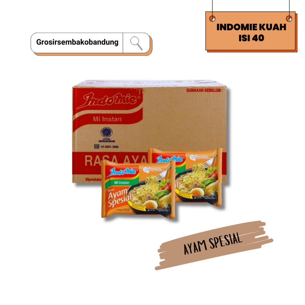 

INDOMIE MIE INSTANT AYAM SPECIAL PCK 68g - 1 Dus - Kota Bandung