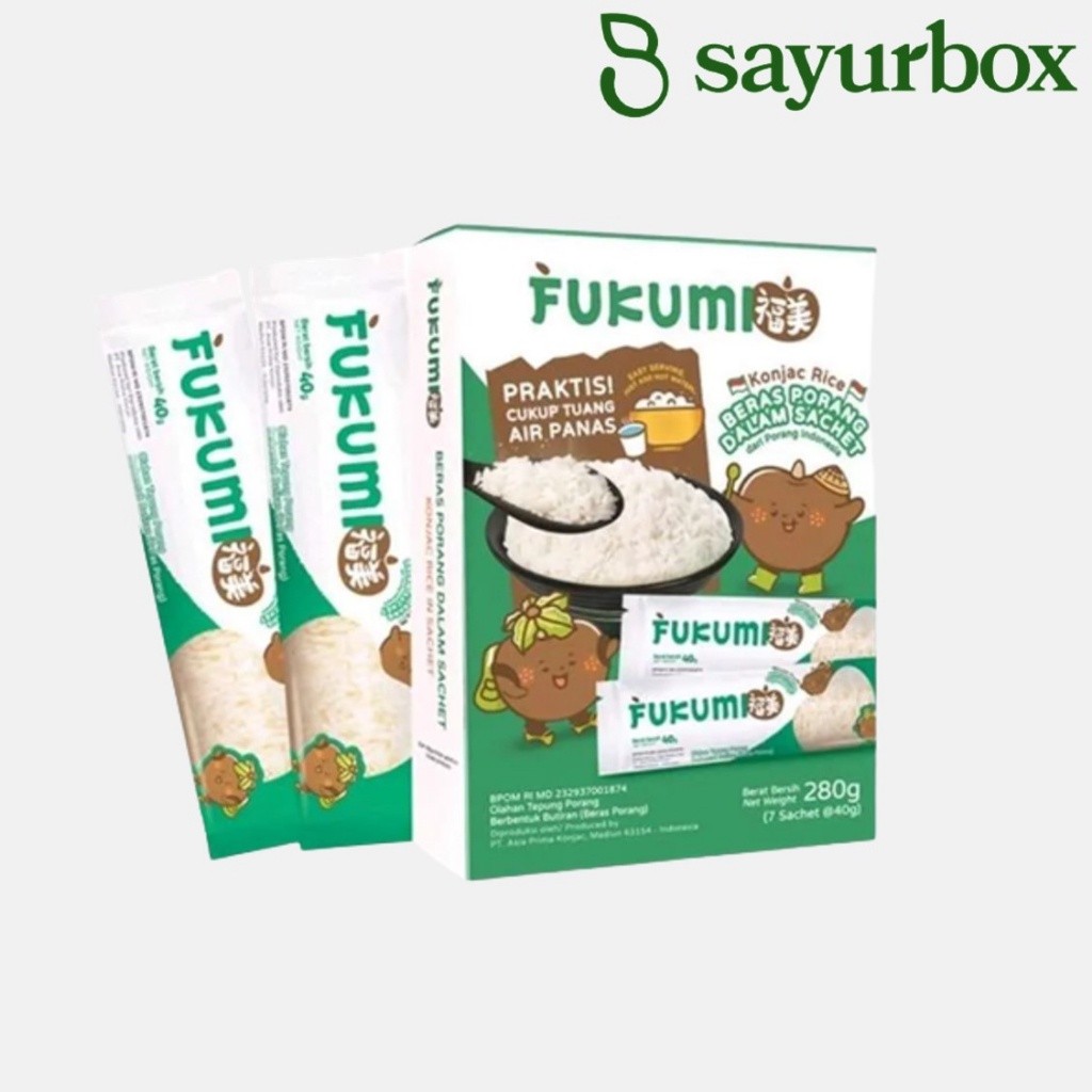 

Fukumi Beras Porang Konjac Shirataki Isi 7 x 40 gr 40 gram Sayurbox