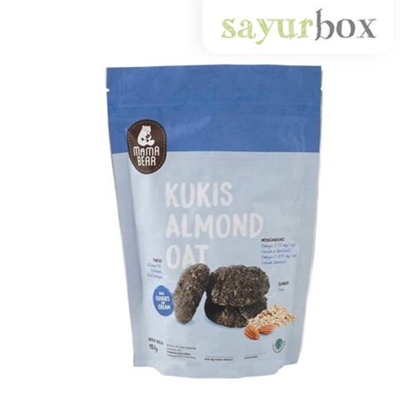 

Mama Bear Kukis Almond Oat Cookies n Cream 150 gram Sayurbox