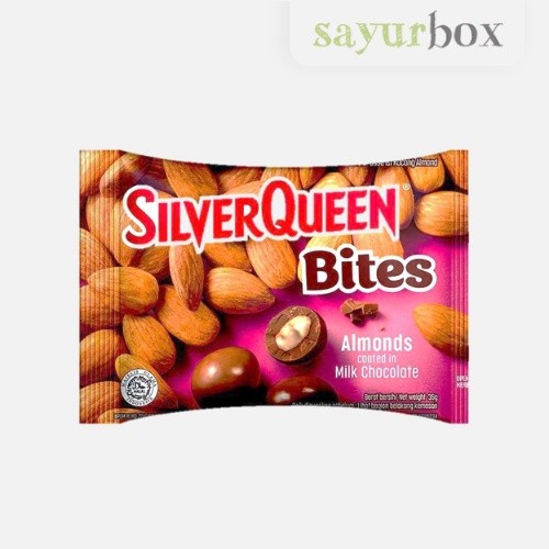 

SilverQueen Chocolate Bites Almond 35 gram Sayurbox