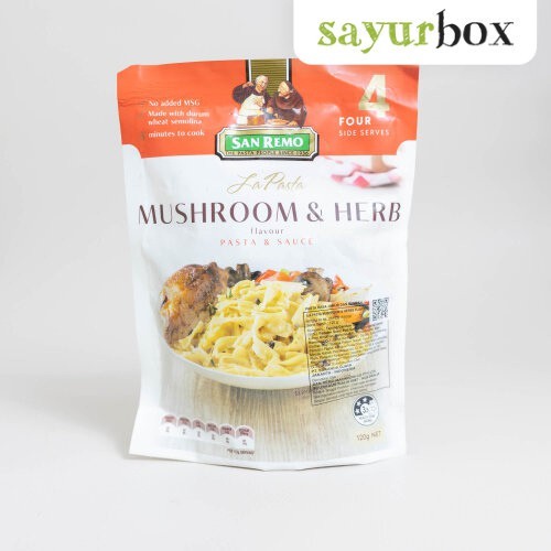 

San Remo La Pasta Mush and Herbs 120 gram Sayurbox