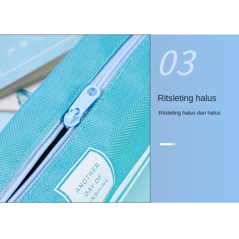 

HARGA PROMO TAS ALAT TULIS RITSLETING KAIN OXFORD SEDERHANA / TEPAK PENCIL CASE ITAS BESAR POUCH