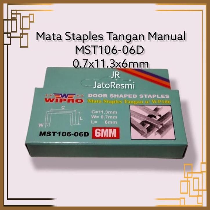 

[JRS] Mata Staples Tangan Manual MST106-06D 0.7x11.3x6mm Door Shaped Staples