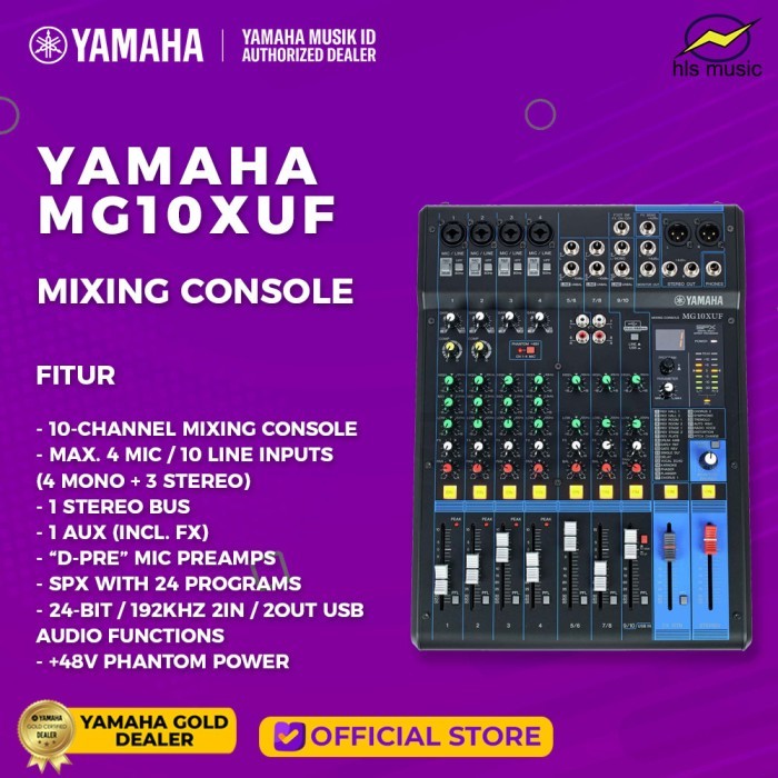 Yamaha MG10XUF / MG10XU-F Mixer Audio 10 channel Fader Version