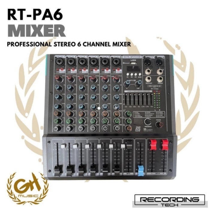 Recording Tech RT-PA6 Professional Stereo Mixer RT PA 6 - RT PA6