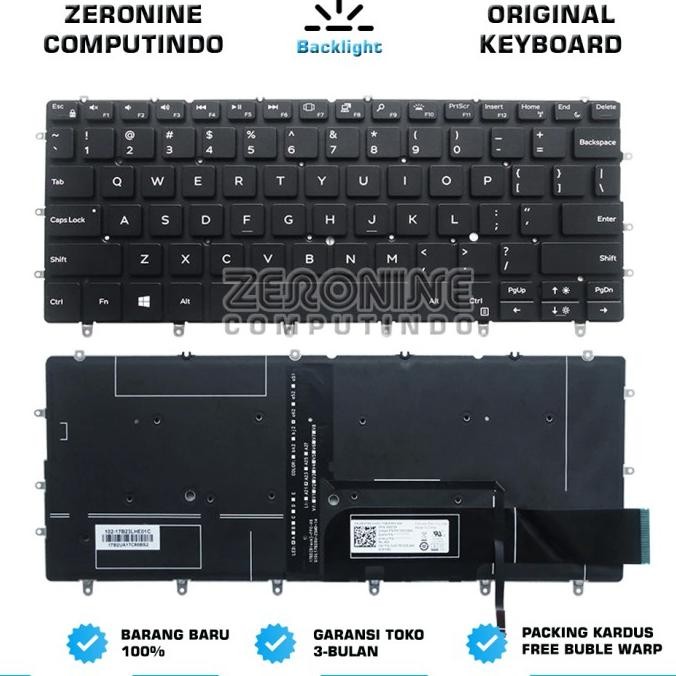 Ready Stock Keyboard Laptop Dell Xps 13 9380 9370 9305 7390 Backlit