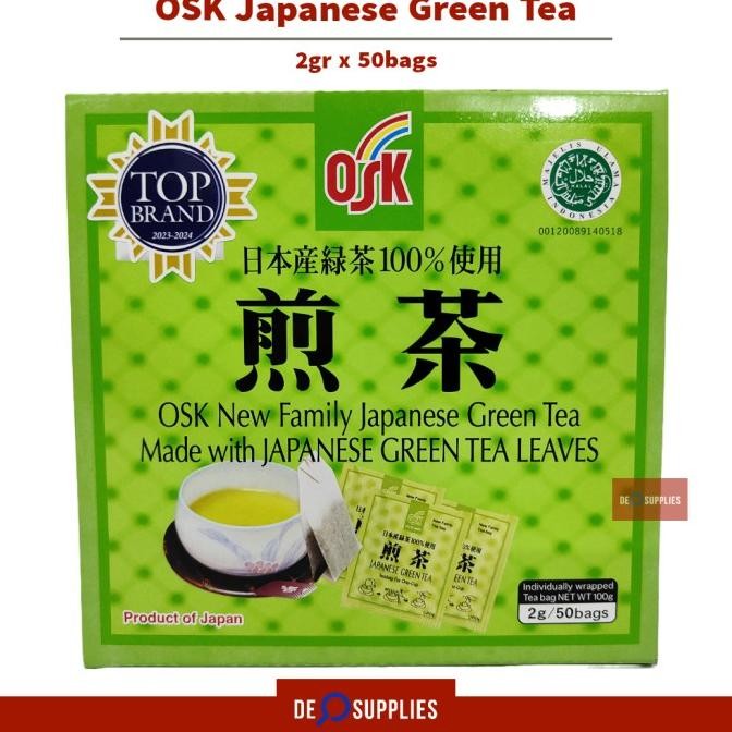 

NEW PRODUK OSK JAPANESE GREEN TEA 50SACHET X 2GR - TEH HIJAU JEPANG 100GR JAPAN !!!!!