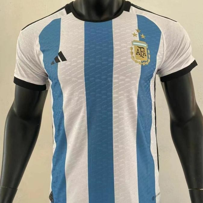 READY STOCK JERSEY ARGENTINA PLAYER ISSUE 3 BINTANG FULL PATH JERSEY JUARA DUNIA 