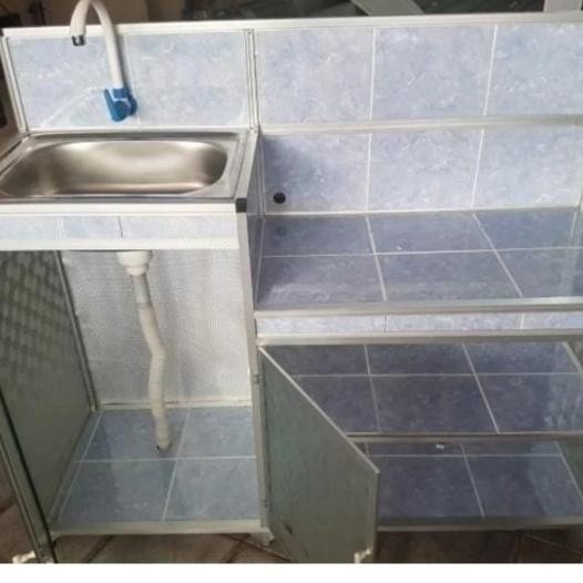Rak Kompor Wastafel Meja Cuci Piring Meja Kompor Wastafel 3 Pintu