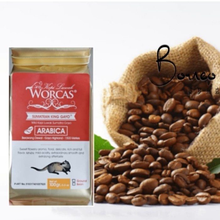 

Ready Worcas Arabica Beans Coffee 100 Gram (Biji Kopi)