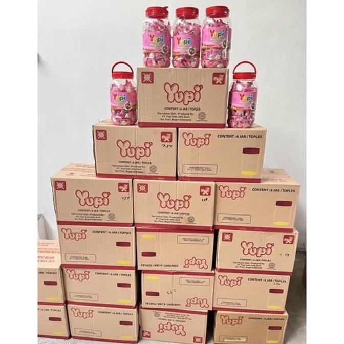 

[Per Pcs] Claiydream Permen Yupi Strawberry Oples - Isi 125-130 Pcs