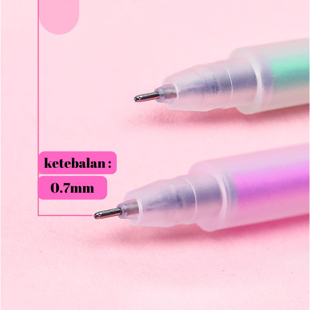 

HOT SALE PENA GEL GLITTER AESTHETIC PULPEN WARNA WARNI 0.7MM ALAT TULIS SEKOLAH ATK013 - XOBOX P2
