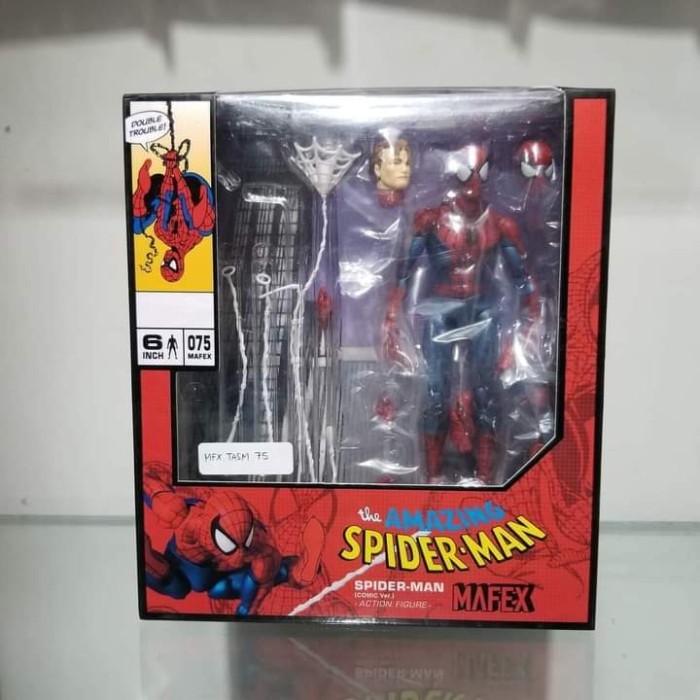 mainan figure Mafex 075 comic The Amazing spiderman recast mafex deta