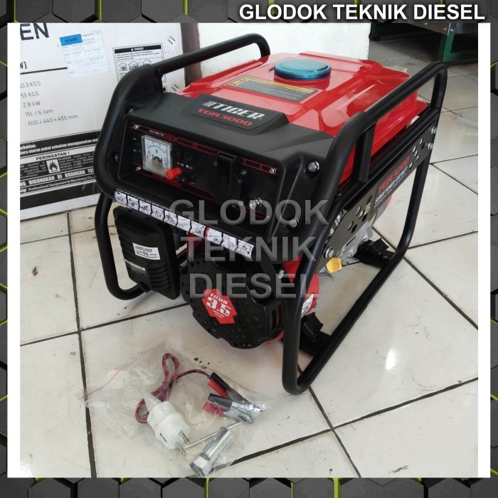 GENSET GENERATOR LISTRIK TYPE 3000 1200 WATT BENSIN POBLE