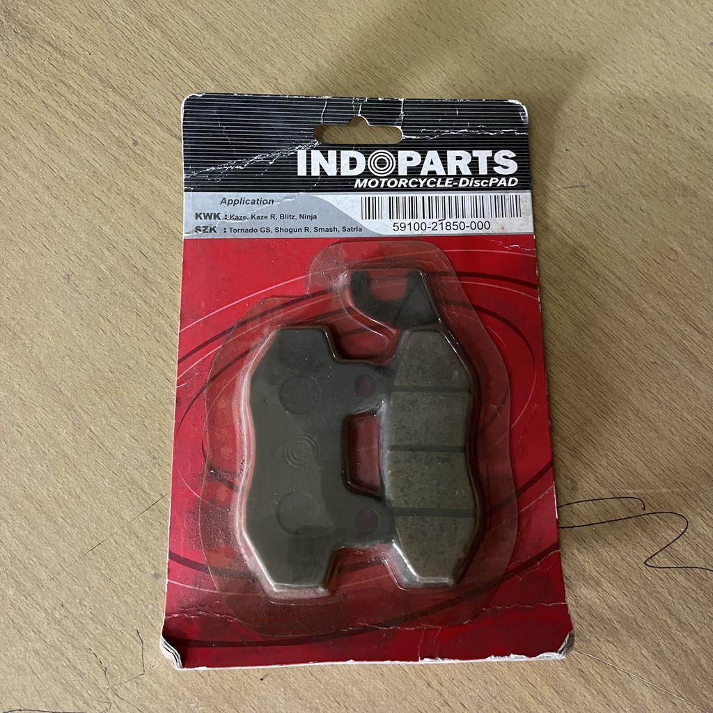 Diskpad / Kampas Rem Depan Indopart 59100-21850-000 | Untuk Motor Kawasaki Kaze, Kaze R, Blitz, Ninj