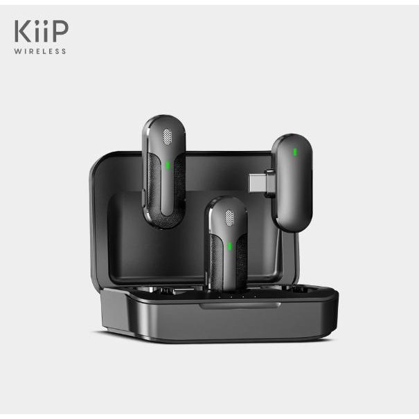 KiiP Wireless M8 Microphone Portable Dual Mic Clip On Type C Lightning