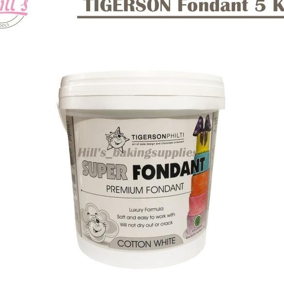 

Tigerson Fondant Fondant 5 Kg Kemasan Ember Cotton White Pail