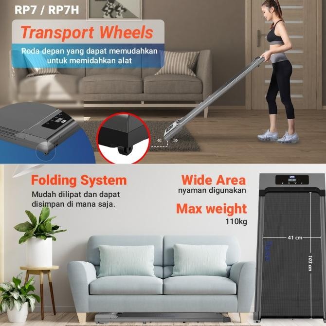 Treadmill Elektrik Twen Rp7H Treadmil Listrik Running Pad Walking Pad