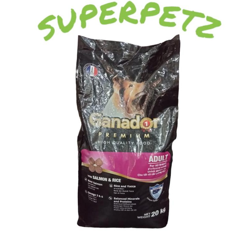 Dog Food Ganador Adult Salmon &  Rice 20Kg Makanan Anjing - Instant