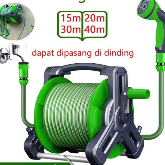 30M - Selang Gulungan, Set Selang Gulungan, Selang Air Tahan Lumut