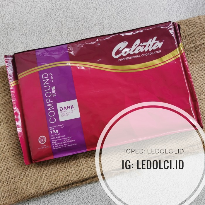 

TERMURAH! COLATTA DARK CHOCOLATE COMPOUND COKLAT MASAK BATANG 1 KG