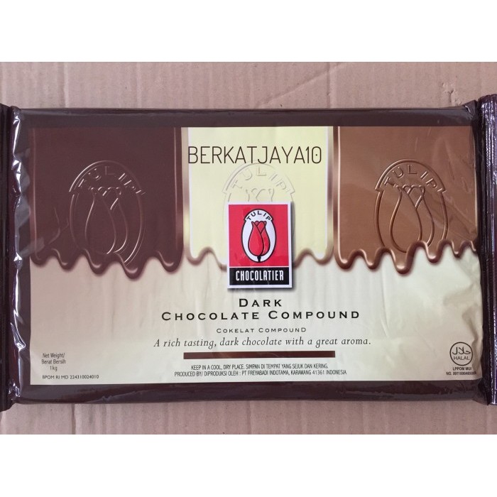 

Tulip Dark Chocolate Compound Coklat Batang 1kg