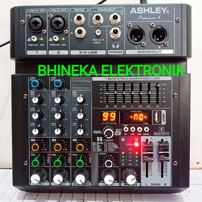 Mixer Audio Ashley Premium 4 Premium 6 Usb 4Channel Usb 6Channel