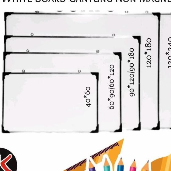 

Papan Tulis Whiteboard 40X60 Cm Non Magnetic