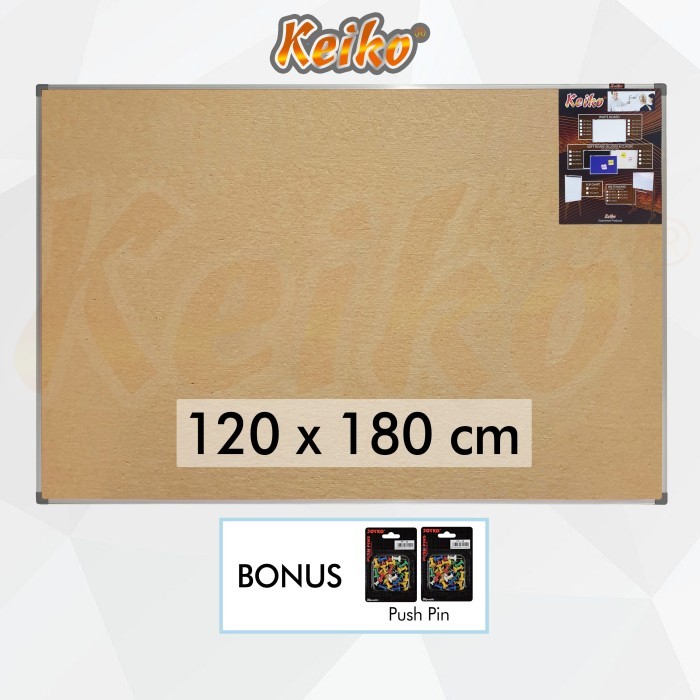 

Ready Softboard Cork Pin Board / Papan Mading Gantung Keiko 120 x 180 cm