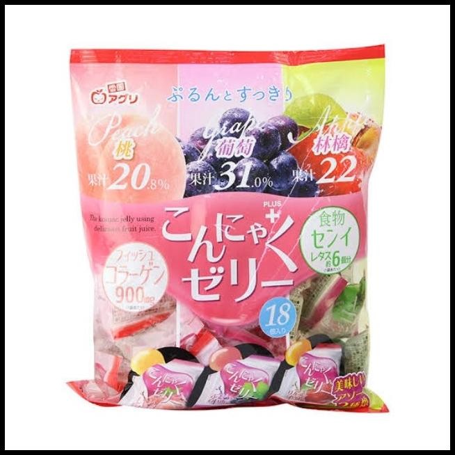 

[Isi 18 Pcs] Yukiguni Grape Peach Apple Konjac Jelly 324Gr - Jeli Buah