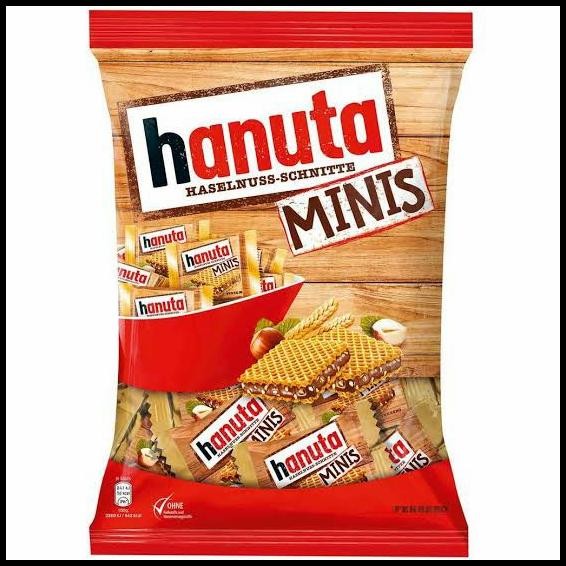 

[200Gr] Ferrero Hanuta Minis - Wafer Waffle Kacang Hazelnut Cokelat