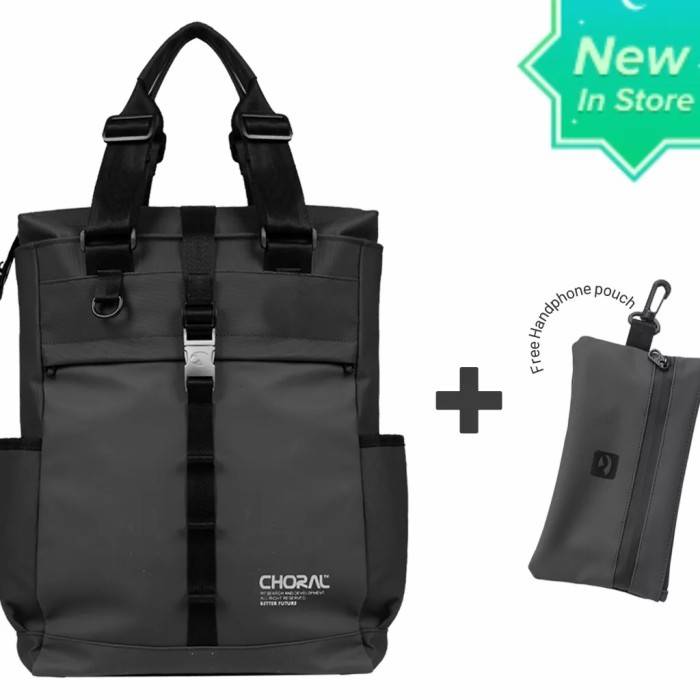 BERKUALITAS Totebag Polar 2.0 Choral Totebag Free Pouch Tas Ransel Multifungsi