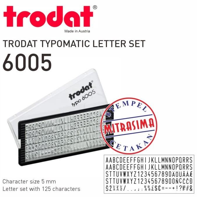 

Produk Hits Trodat 6005 ( Typomatic Letter Set - Huruf, Angka Untuk Stempel Typo )