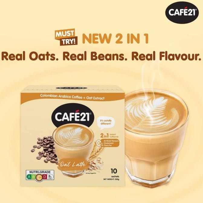 

Caf21 Oat Latte 10's / Cafe 21 Colombian Arabica Coffee + Oat Extract