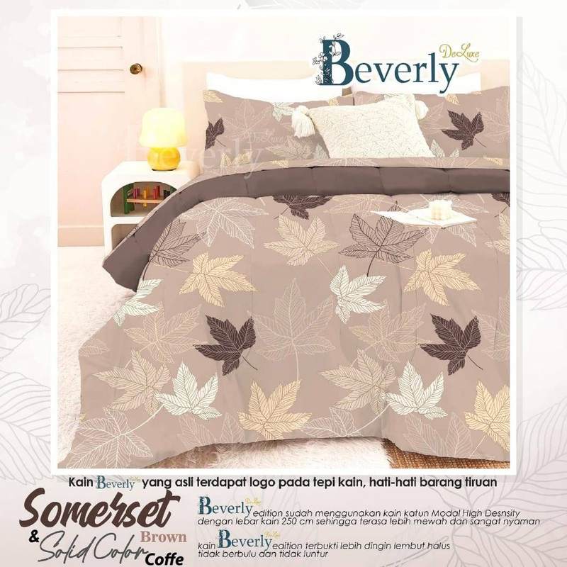 Bedcover & Sprei Premium Katun BEVERLY Motif Somersetbrown