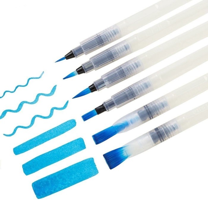 

Ba Refillable Pilot Paint Brush Water Color Brush Ink Pen Soft Set 6
