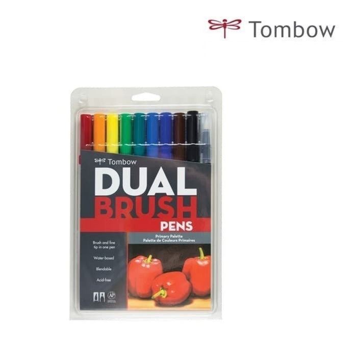 

Ba Tombow Abt 10 Color Set Primary Palette - Art Brush Pen Set
