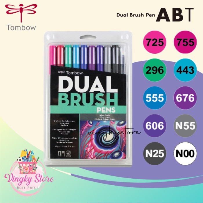 

Ba Dual Brush Pen Tombow Galaxy Pallete Isi 10Pc