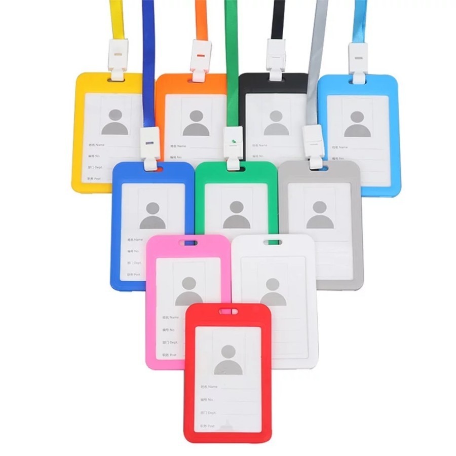 

Name Tag Id Card Transparant Gantungan Kartu Nama Bahan Plastik Polos