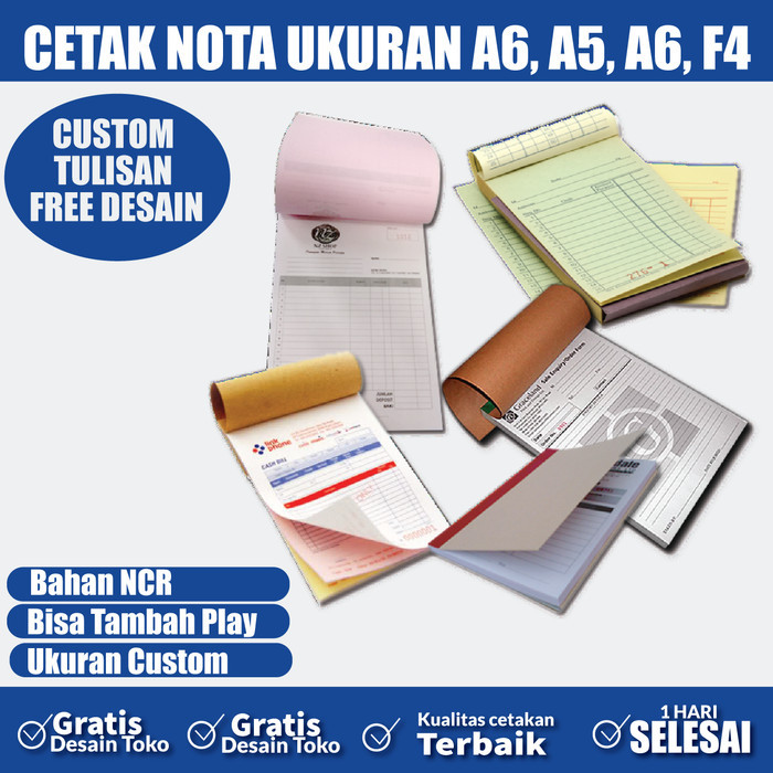 

Sale Cetak Nota Custom Olshop / Skincare / Nota Toko / Nota Bon / Invoice S