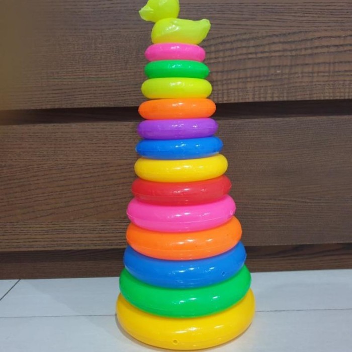 Jona Mainan Ring Donat Besar 45 Cm Mainan Donat Susun Kerucut Lingkaran