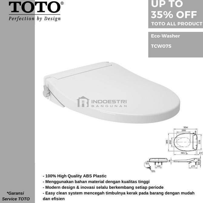 Toilet Cover Tutup Closet Toto Eco Washer Tcw07S / Seat Cover Toilet Toto Tcw07S