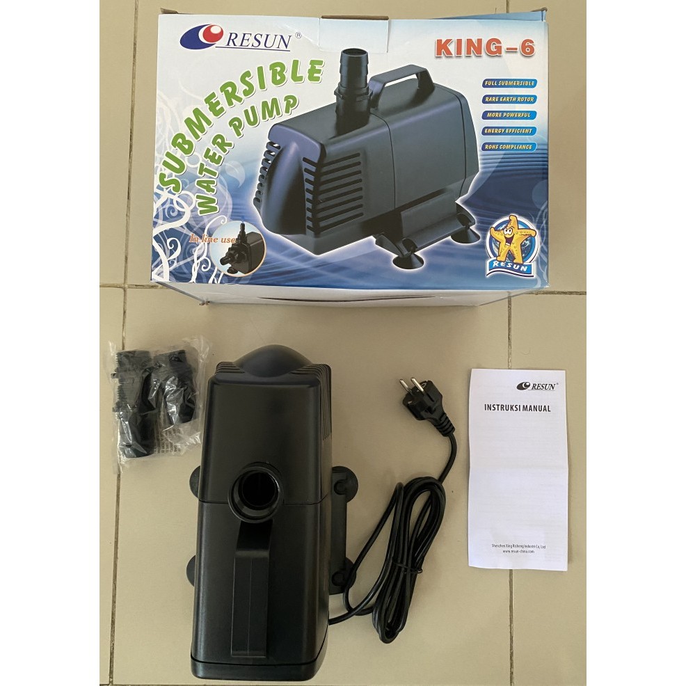Pompa Air Resun King-6 Untuk Akuarium, Kolam Dan Air Mancur